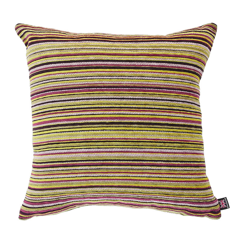 Amias Square Throw Cushion, 28 x 28cm, Green/Black
