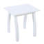 Table d'appoint rectangulaire en bois blanc PU, largeur 15 pouces, fonctionnelle pour recharger et exposer des appareils, hauteur 19,48 pouces.