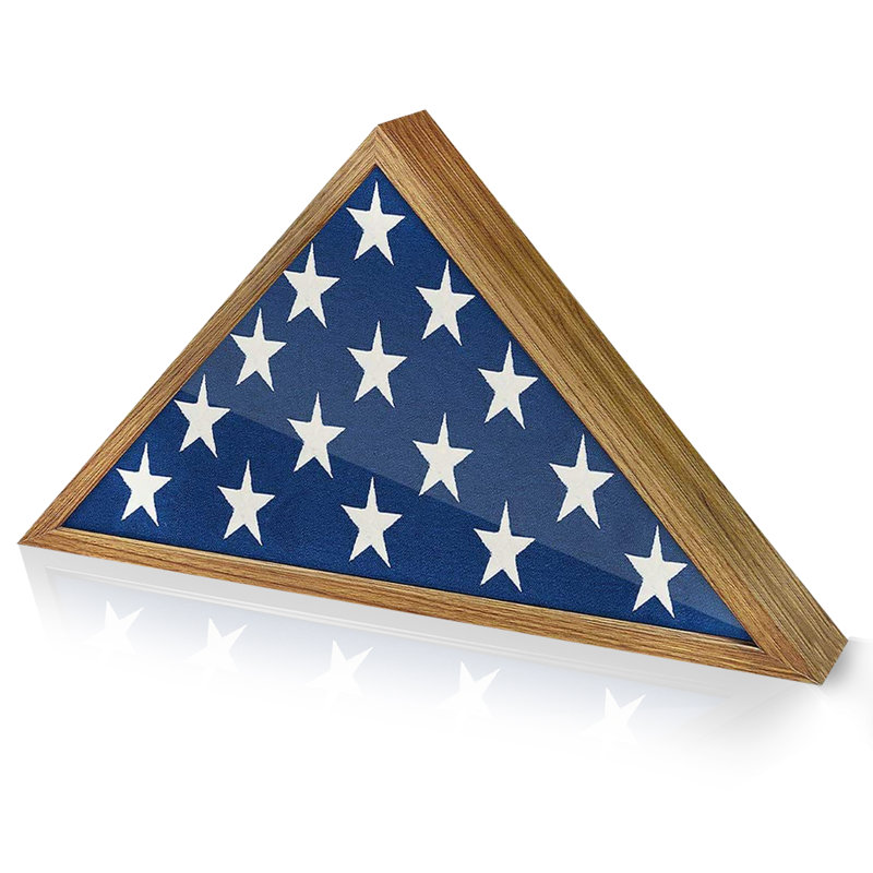 Grande vitrine pour enterrement - convient aux drapeaux pliés de 5 po x 9,5 po - Élégante vitrine de drapeau militaire - Housse en plexiglas