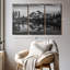 «Monochromatique Mountain», 3 pièces sur toile-98562337