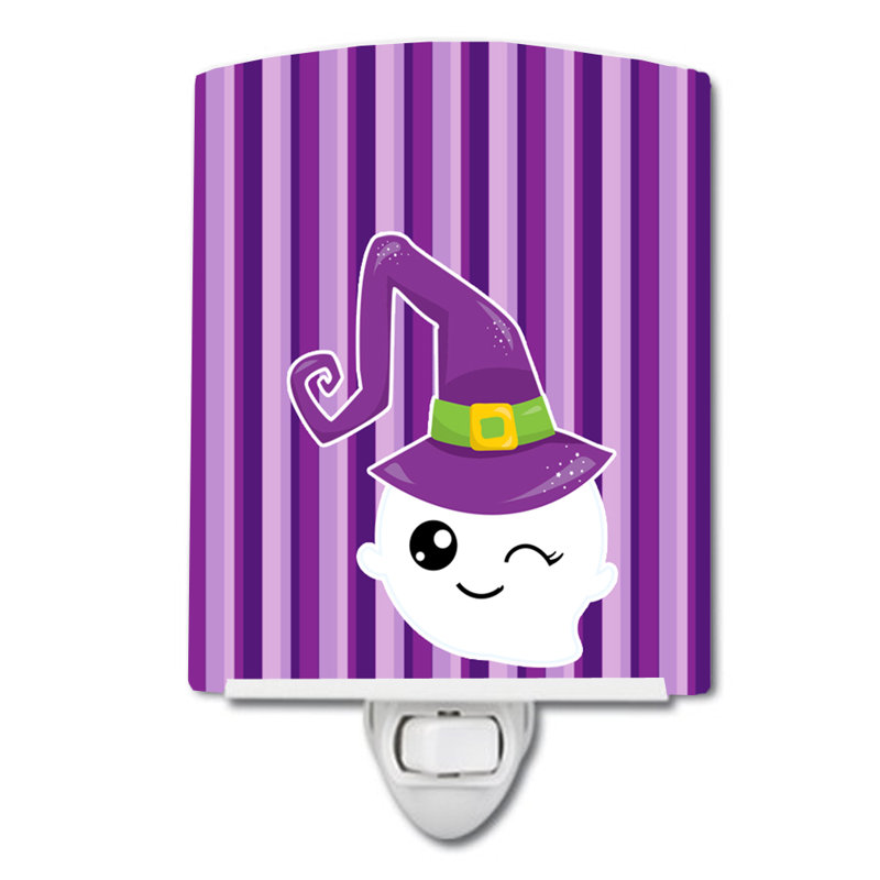 Lampe de nuit en céramique avec plie fantôme Halloween