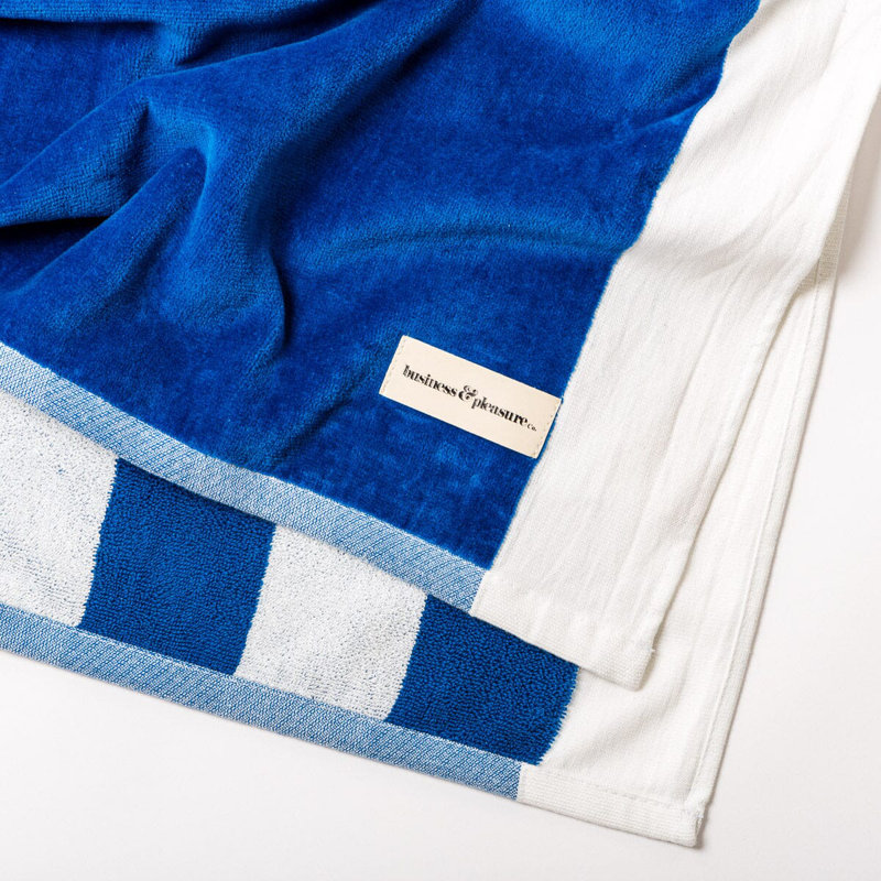 Couverture de plage, Bleu / blanc