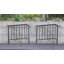 Ensemble de balustrades extérieures en acier allié noir à 5 marches (paquet de 2)-117195854
