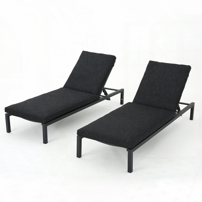 Chaise longue de patio en bois