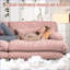 Canapé modulaire à 4 places modulaire pour salon, appartement | Chenille | Rose-1394409052