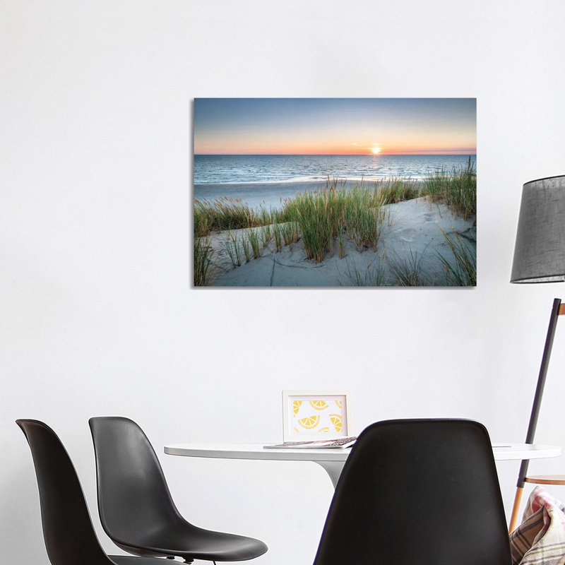Sunset On The Dune Beach by Jan Becke - Wrapped Canvas Print, 101.6 cm H x 66.04 cm W x 3.175 cm D