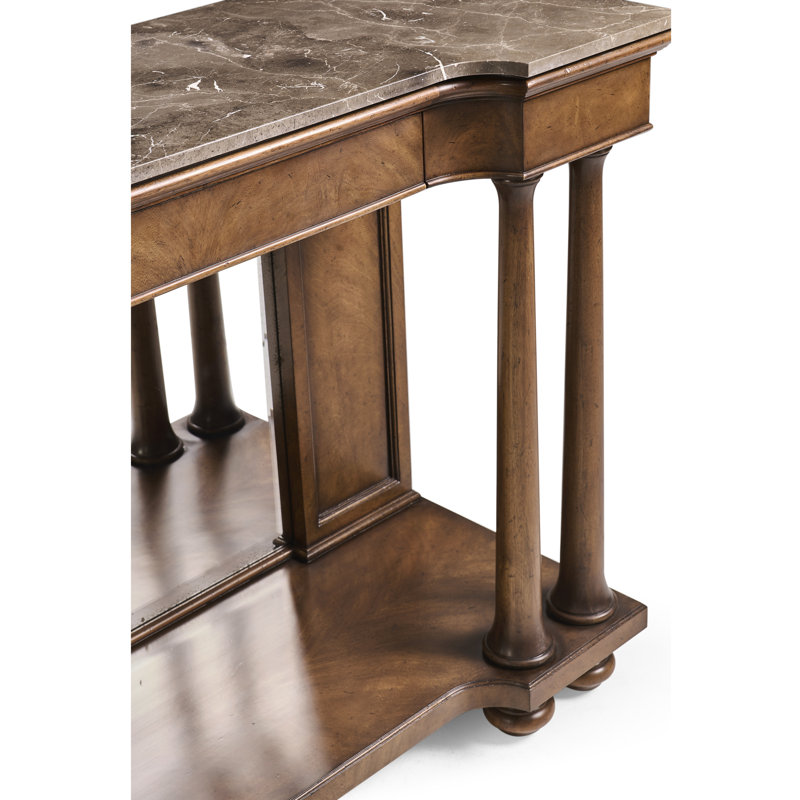 JC Traditional 72'' W Marble Console Table