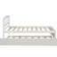 Lit simple en bois blanc avec lit gigogne - Fabrication solide pour une plateforme de chambre à coucher attrayante