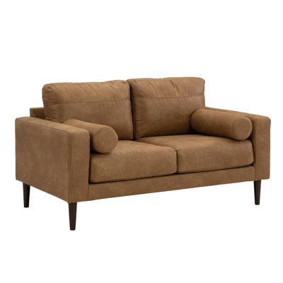 60'' Faux Leather Loveseat