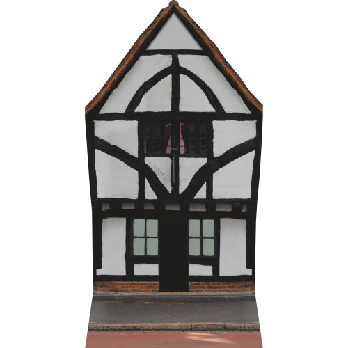H13693 Old London Cottage House Cardboard Cutout Standee Standup