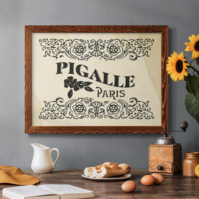 Antique French Label III, reproduction d'art sur toile, H 14 po x l 20 po, Érable