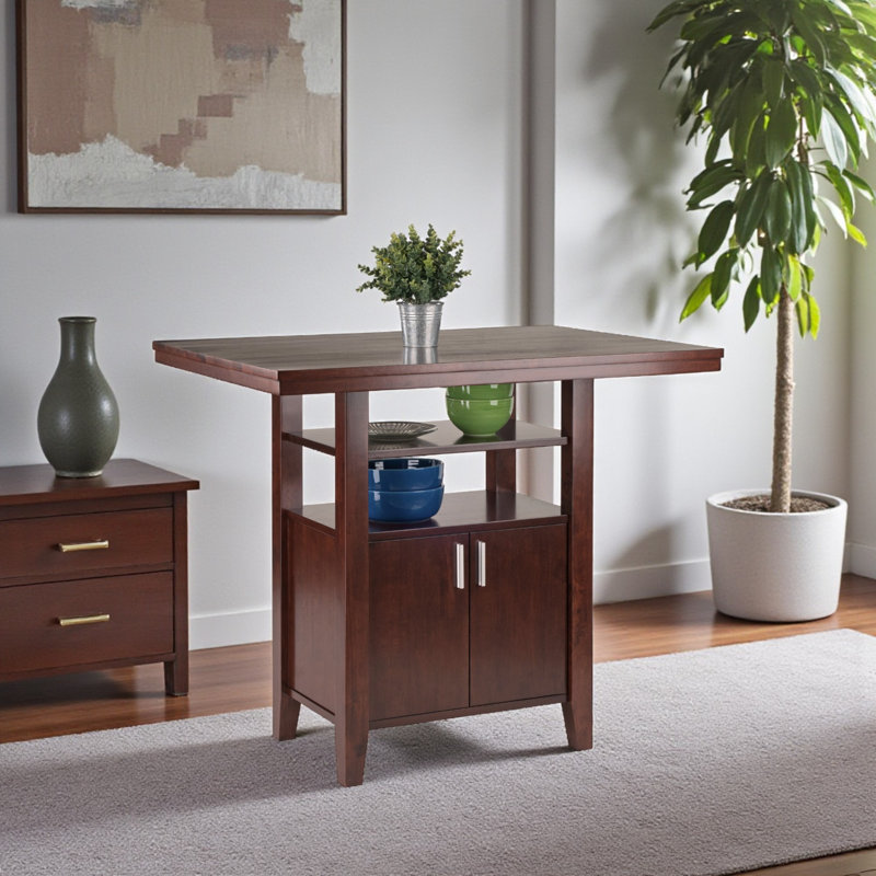 Le bar Albany Home a une sensation rétro et un grain de bois naturel, H 35,83 po x P 29,92 po x L 41,7 po