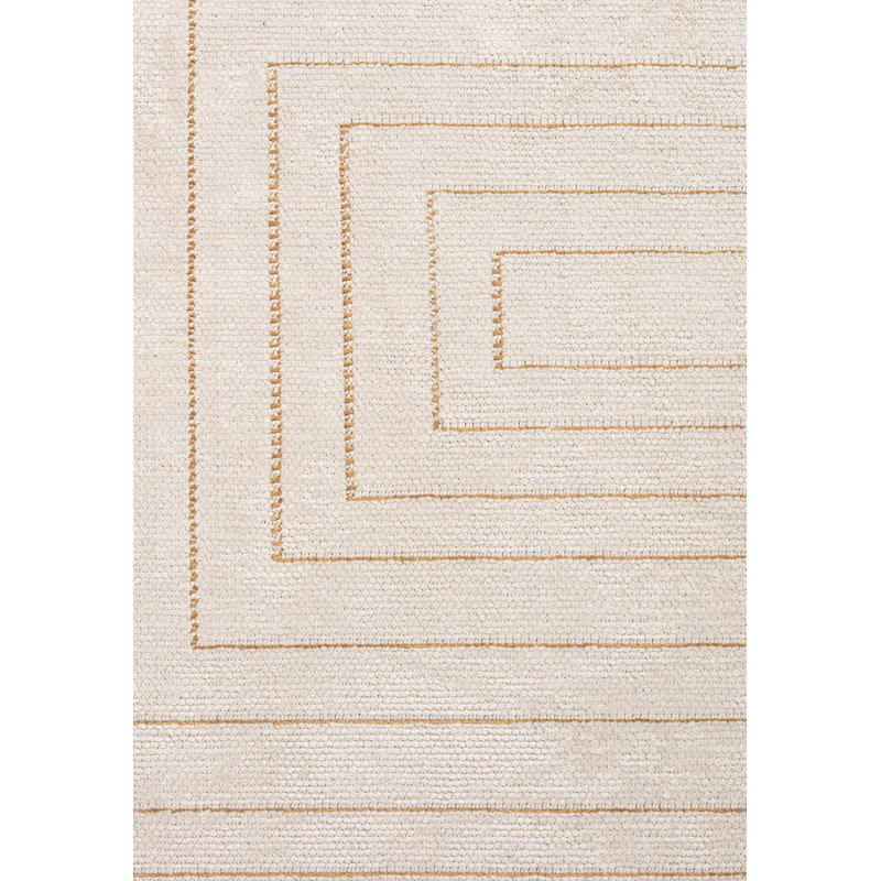 Rimmert Geometric Hand Loom Indoor / Outdoor Area Rug, Rectangle 7'10" x 11'2"