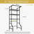 U11 Mini 3-tier Laundry Room Storage Shelf With Drying Rack, Over Washer And Dryer Freestanding Organizer With Adjustable Wire Shelves And Hanging Rod, Black-121390135-121390133