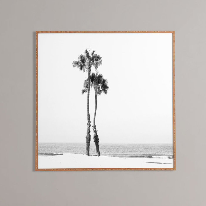 'Two Palms' - Picture Frame Photograph Print on Wood Deny Designs