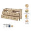 Base de meuble-lavabo double en bois massif 66 po ARIEL Monreau-105988799