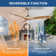 52 IN Ceiling Fan Without Light Outdoor Fan for Patios with Remote APP Control