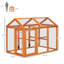 Poulailler en bois orange Pawhut