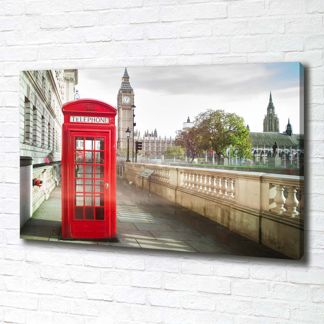 Telephone Booth - No Frame Print on Canvas