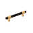 Brushed Golden Brass/Opaque Black Glass