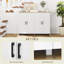 Buffet moderne avec tablettes réglables blanc
