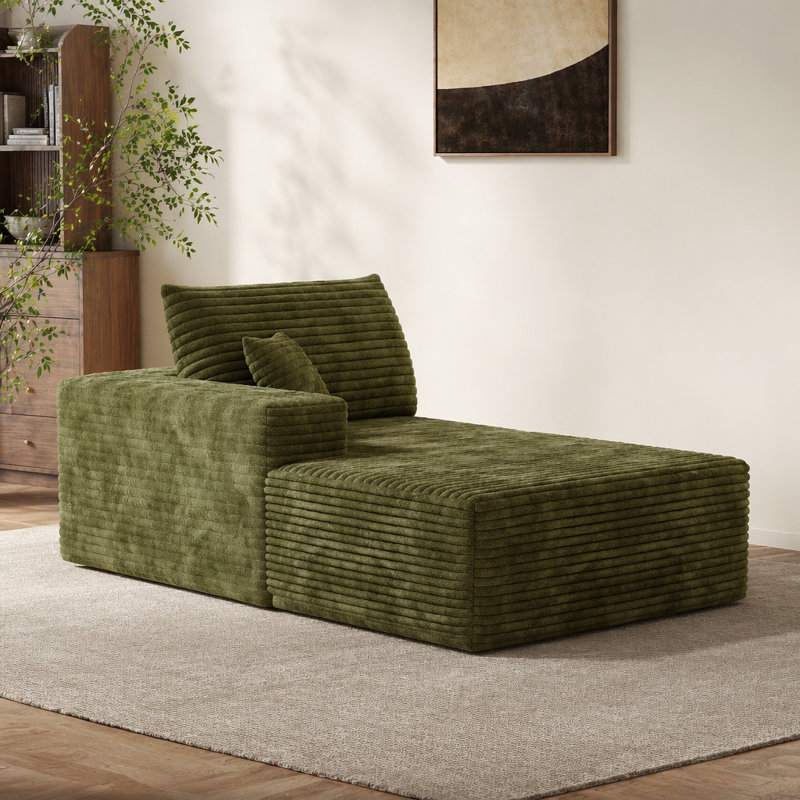 Y165-L-SLEEPER-GREEN canapé-lit vert, L 68,9 po, Vert