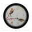 Zodiac Pisces Black Vegan Leather Round Coasters-1341312954