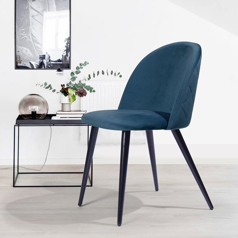 Dungorbery Upholstered Dining Chair, Navy Blue