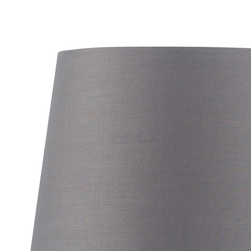 17.2cm H Cotton Blend Empire Lamp Shade ( Screw On ), Steel Gray
