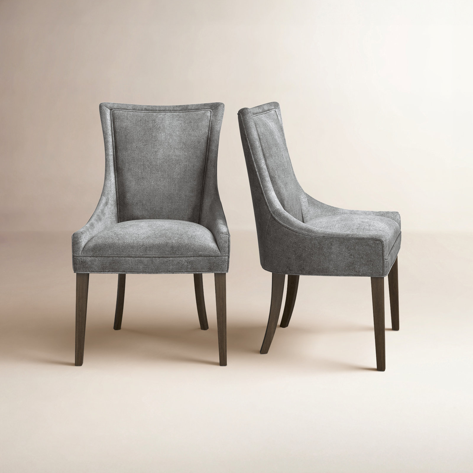 Ultra Velvet Armchair, Dark Gray