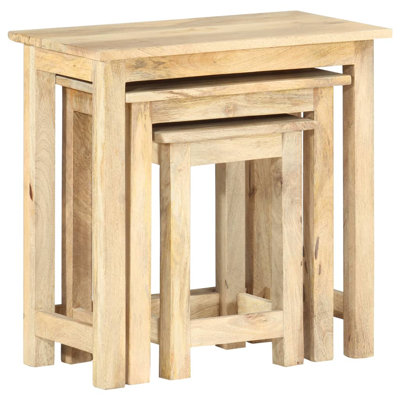 Steph 3 - Piece Solid Wood Living Room Table Set