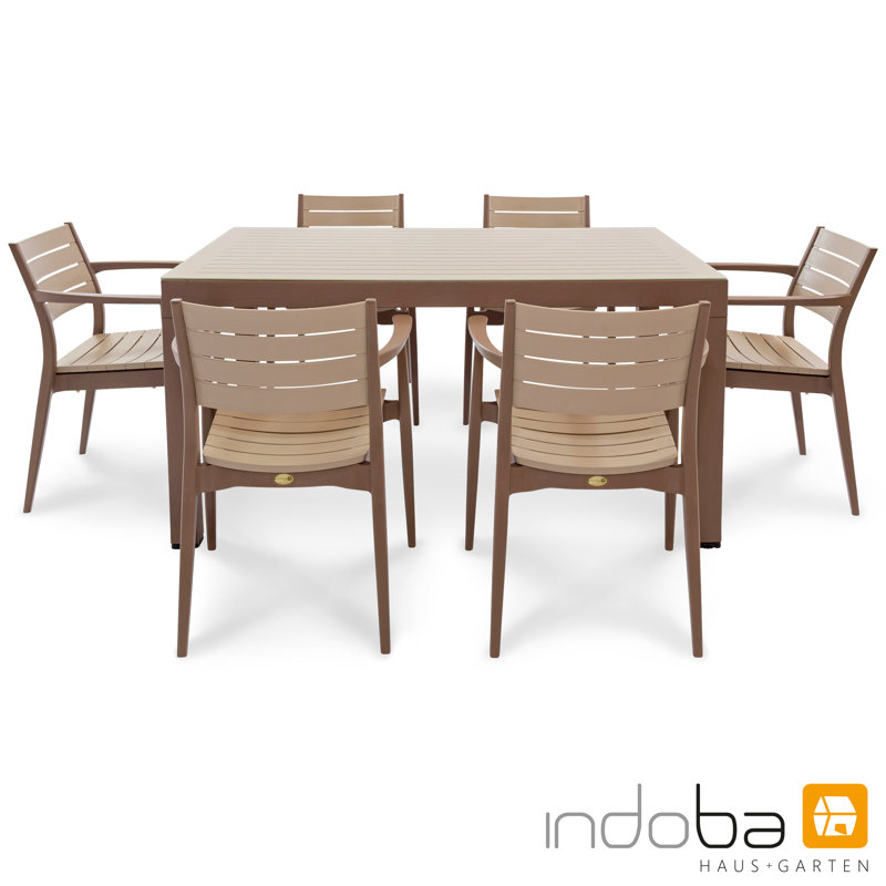 Annekatrin Square - Piece 5- Piece 4- Person 85cm L Table Set