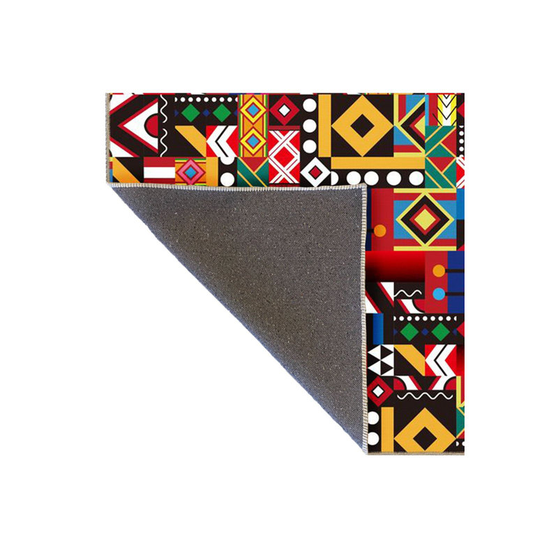 Multi Color Mixed Geometric Shape Pattern Creative Modern Decorative Machine Washable Area Rug, Runner 3'3" x 9'10"