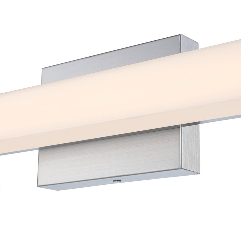25 Watt LED Indoor Vanity Lighting, Color Temperature Selection, Brushed Nickel, Frosted Acrylic
