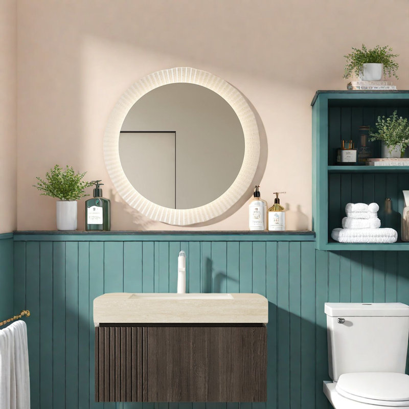 de meuble-lavabo et lavabo moderne de 2 pouces, bois espresso, rangement de salle de bain luxueux