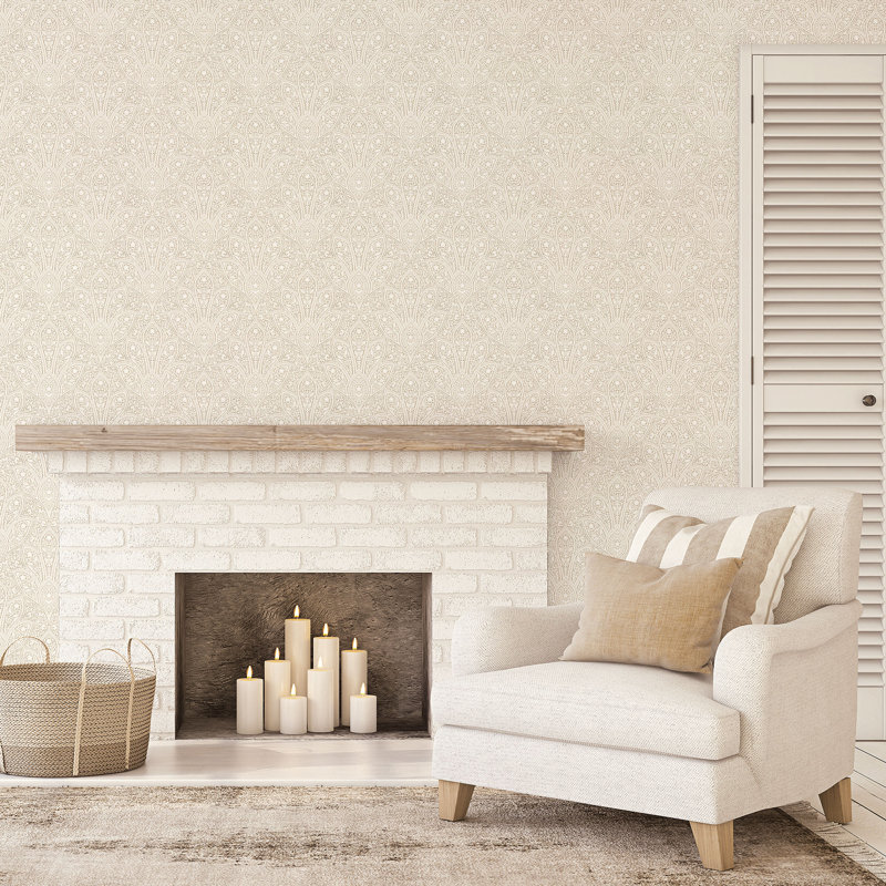 Piumafua 10m x 52.8cm Matte Wallpaper Roll, Beige