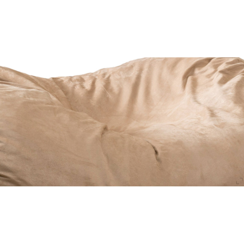Fauteuil à billes cylindrique en suède de 6,5 pieds, Taupe