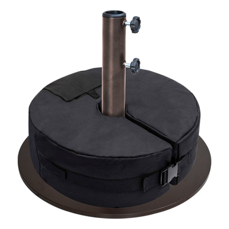 Sac à sable avec base de parasol autoportant Exilorme, H 15 po x l 21,65 po x P 21,65 po, Brun, Rond