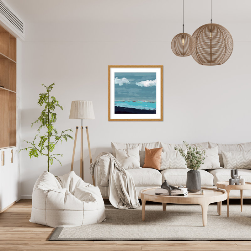 Coastal Retreat Radiant Horizons: Abstract Seascape, 36" H x 36" W