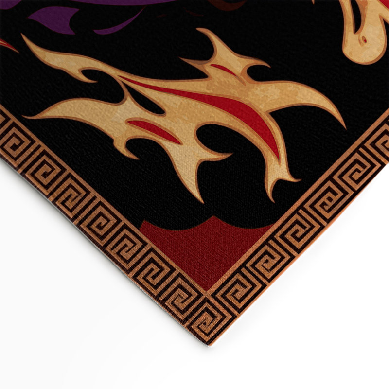 Tapis intérieur et extérieur Luminous Fleur, Rectangle 4pi x 6 pi
