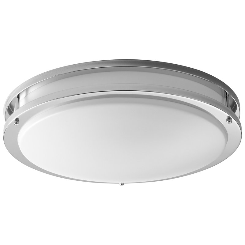 Winsted Acrylic LED Flush Mount, Polished Chrome