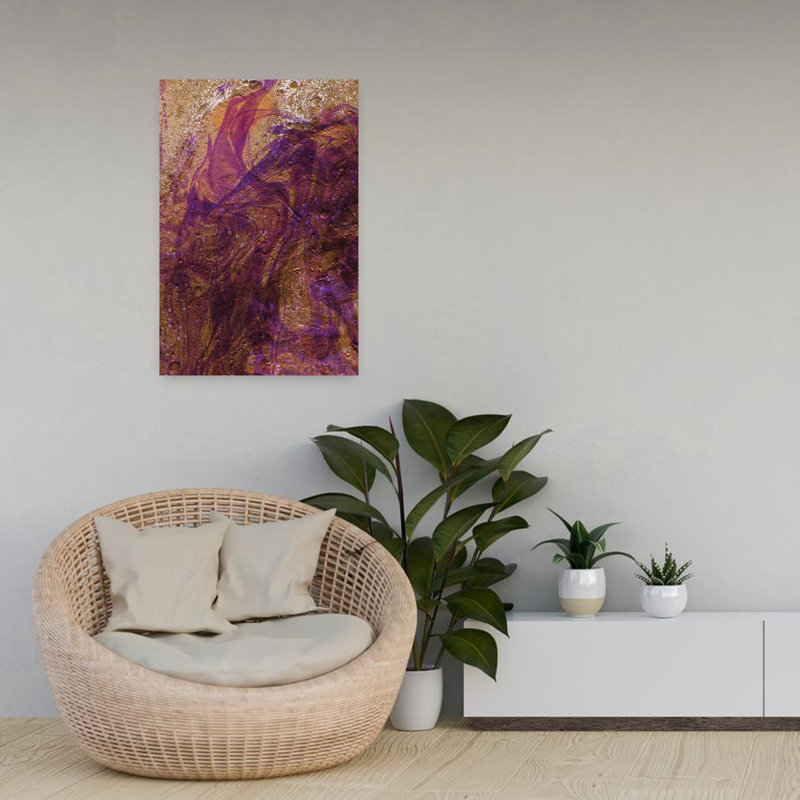 Art contemporain, art contemporain abstrait, H 24 po x l 16 po