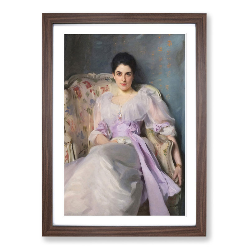 Lady Agnew of Lochnaw by John Singer Sargent - Framed Print, 65cm H x 48cm W x 2cm D, Walnut Framed