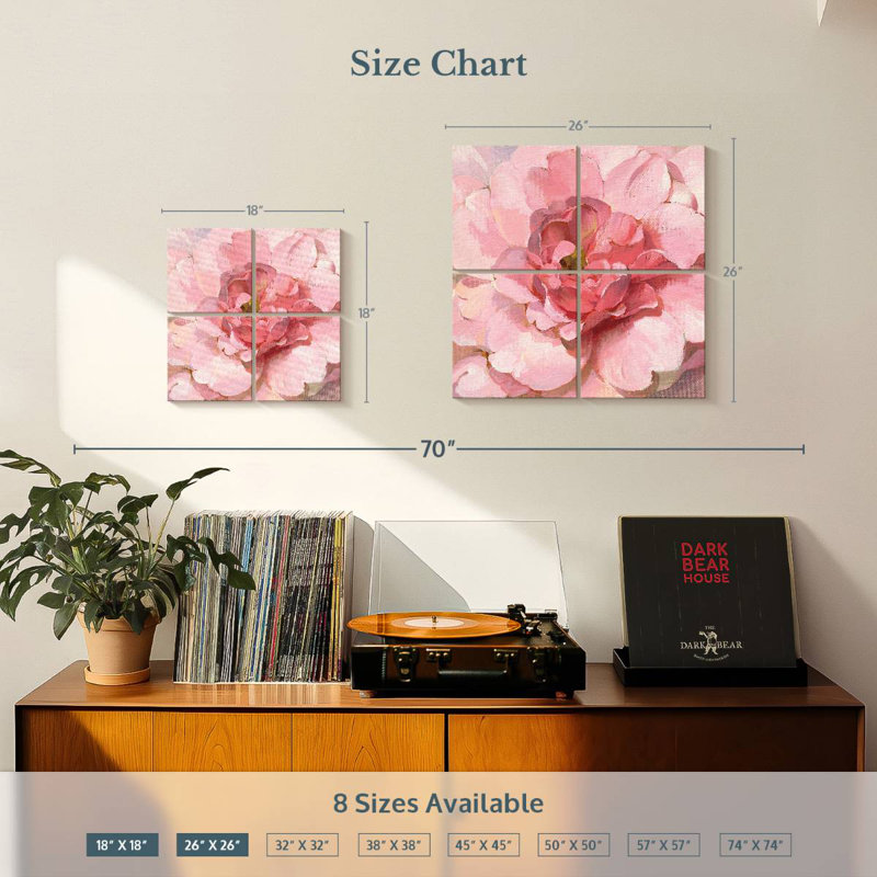 Pivoine Harnek Blush, H 26 po x l 26 po