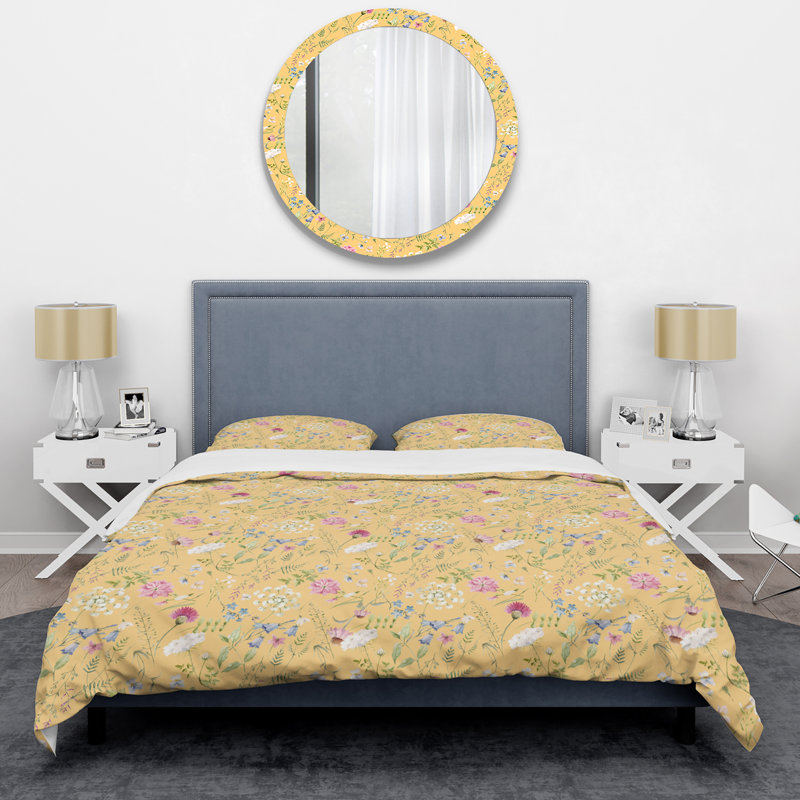 Watercolor Floral Vector - ensemble de housse de couette floral - polyester microfibre