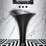 Vivian 35.5" Tall Glass Handmade Oval Pedestal Bathroom Sink