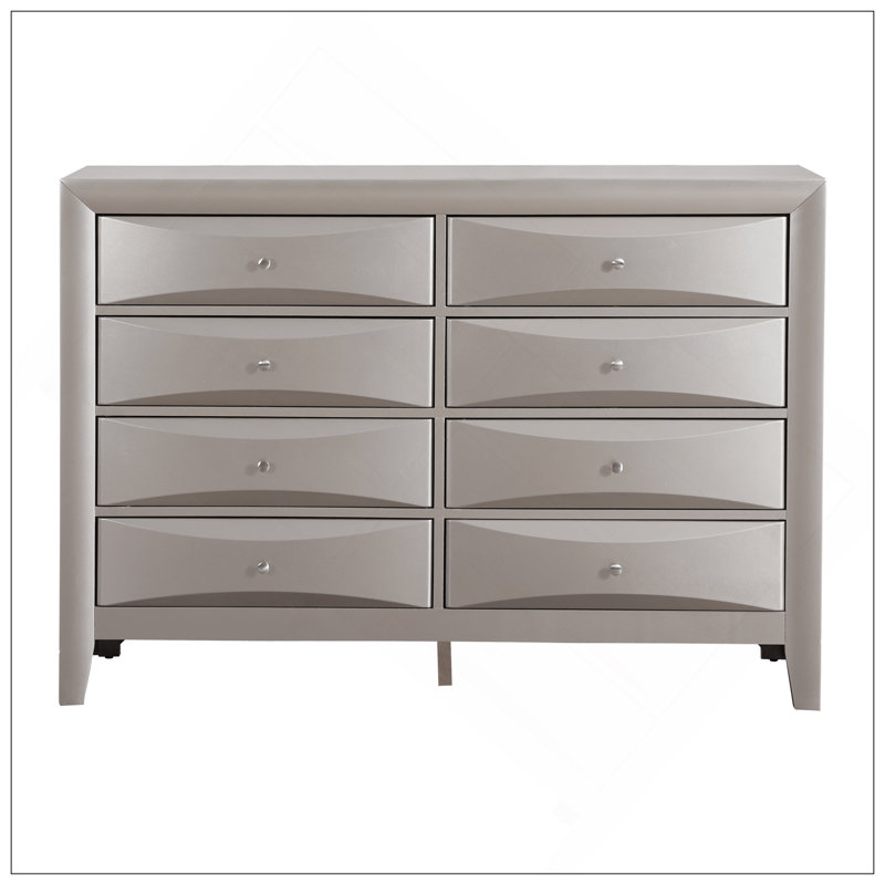 Commode Marilla, champagne argenté, Champagne