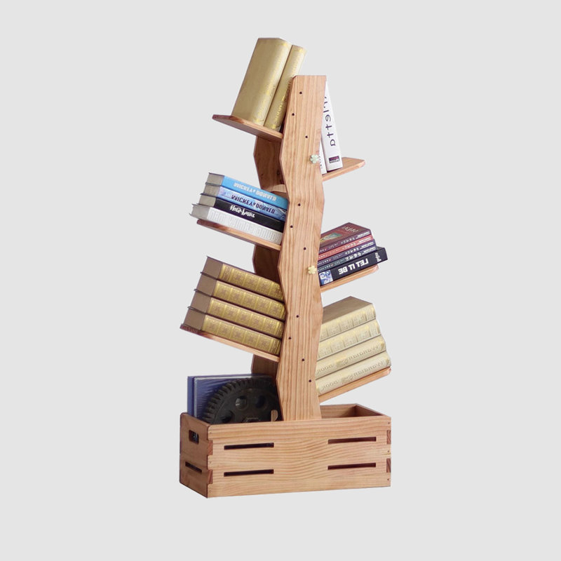 Bibliothèque standard Burlywood, (6 tablettes) H 50 po x l 25,59 po x P 10,83 po