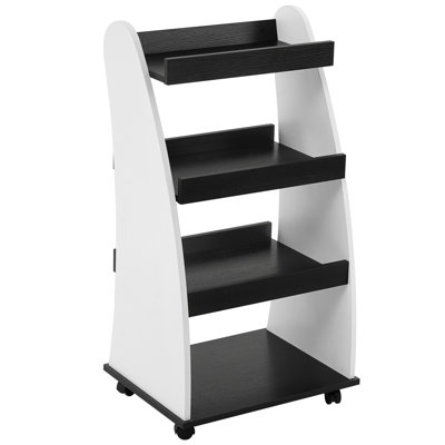 Salon Storage Trolley with Shelf and Wheels,Book Organizer