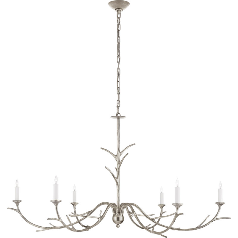 Julie Neill Iberia Large Chandelier, Burnished Silver Leaf